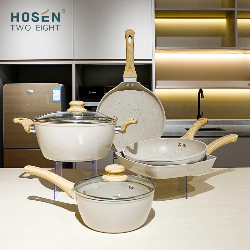 Casserole Cooking Pot Set Cookware Sets, Pot Pan Aluminum Cookware Sets,Pots And Pans Fry Pan Baking Pan