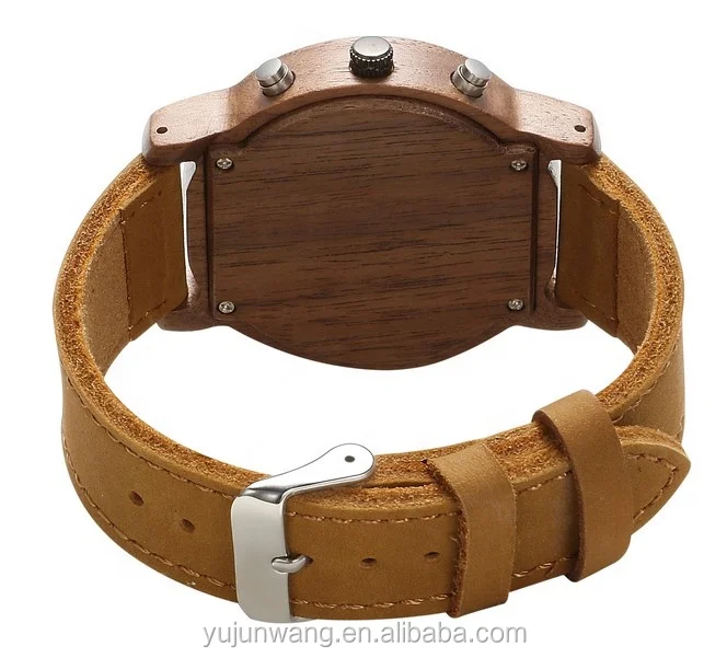 Unique Brand Watches Men Wrist Sports Chronograph Design Japanese Movement Orologio Uomo Odm Wood Watches