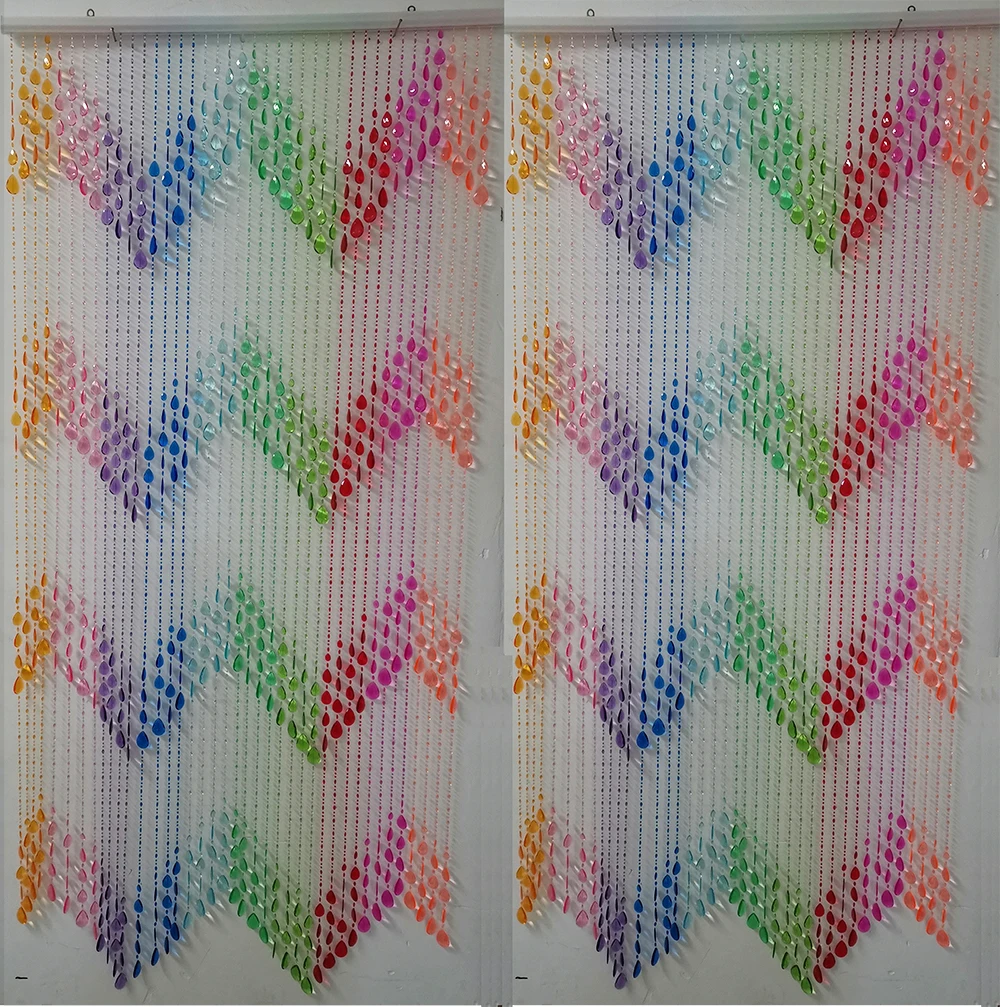 Teardrops Beads Door Curtains Rainbow Curtain Wedding Backdrop Luxury Curtains for Event Decor Event supplies
