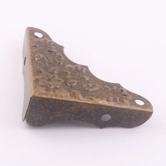 antique brass metal wooden jewelry box edge corner protector for packing box