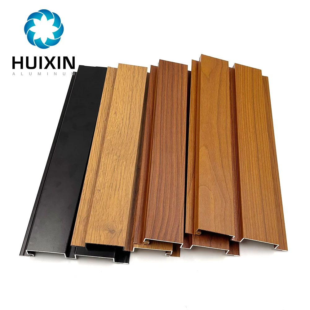 Timber Look Aluminum Facade Cladding Panels for Exterior Wall