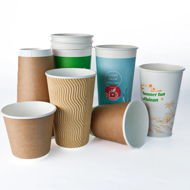 Bulky Sale Price Disposable Single Double Wall 4 oz 8oz Coffee Tea White Paper Cup
