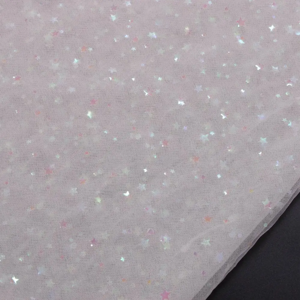 2020 Shiny glitter sequined bridal fabric tulle embroidery mesh for dress