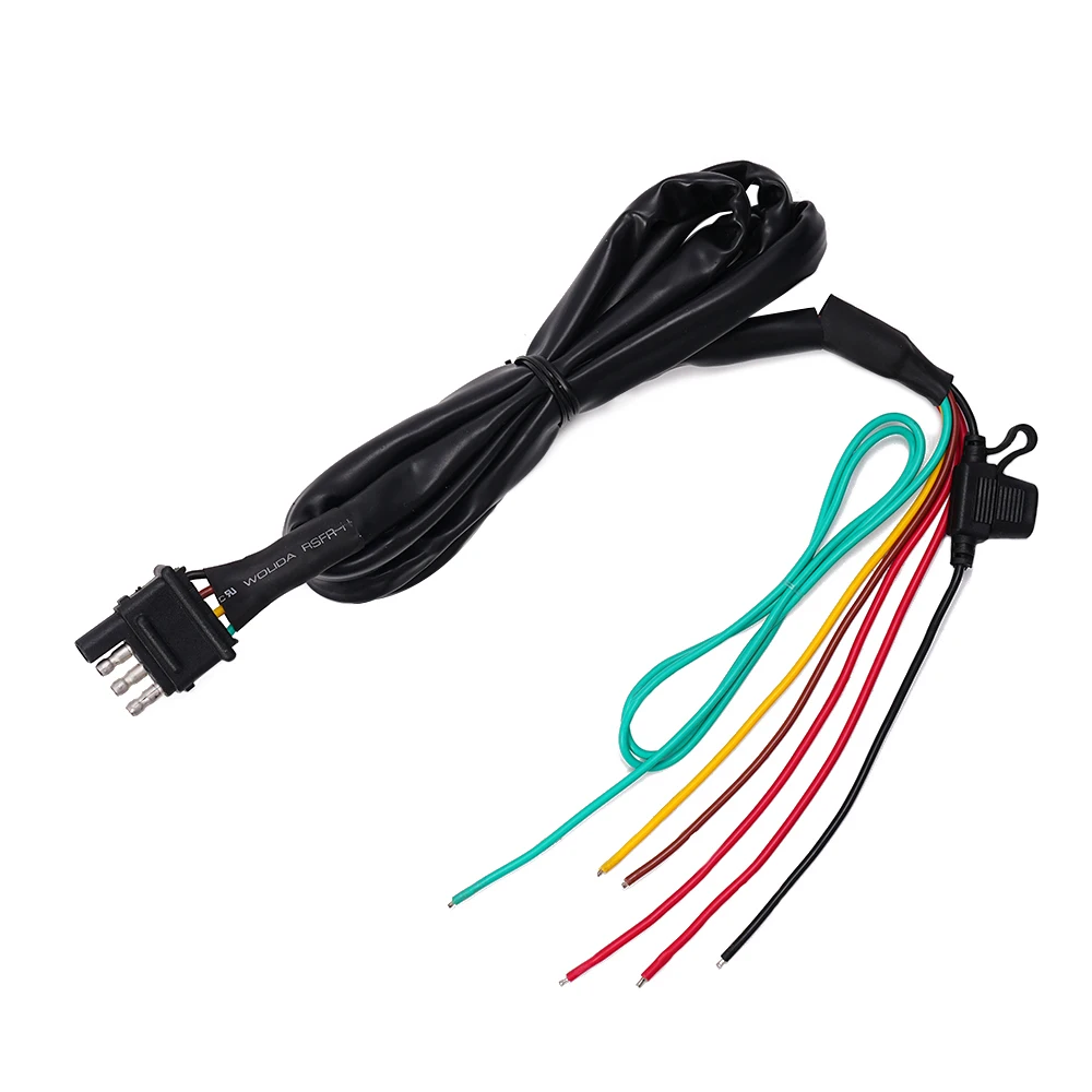 Durable Car Wiring Harness 4 Pin Trailer Cable Plug Connector With Fuse Box