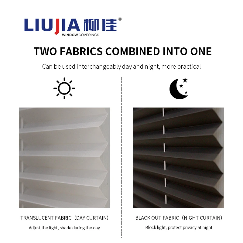 Eco-friendly Honeycomb Blind Motor Top Down Bottom Up Shades Motorized Day and Night Honeycomb Blinds