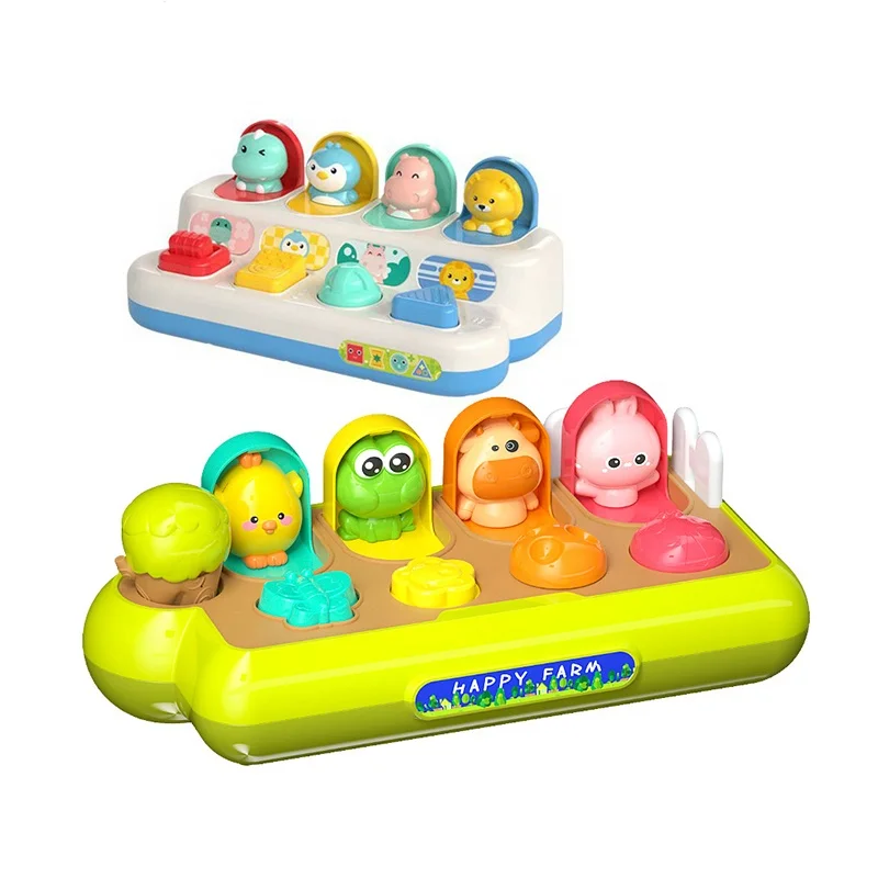 Musical Finger Exercise Number Animal Matching Toys Number Animal Matching Interactive Pop Up Baby Toys with Music & Light