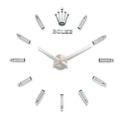 2022 hot sell  in stock luxury clock wall large 3d wall clock big DIY home decorative acrylic rollex creative wall clock