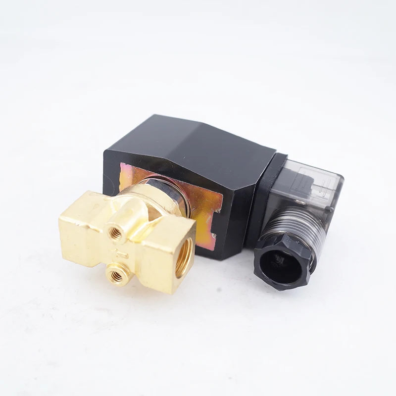 Air 50bar 90bar 2 Way Brass Water High Pressure Solenoid Valve Normally Open 1/4\