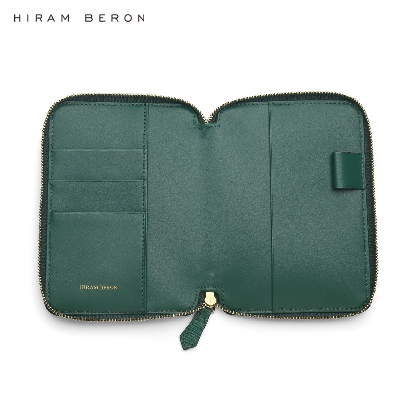 Italian Leather Passport Cover Customize Logo Wholesale Wallet with Zipper