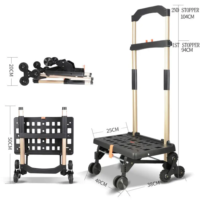 OEM/ODM 3 Wheel Vegetable Shopping Trolley Bag Used Supermarket Shopping Trolleys for Sale