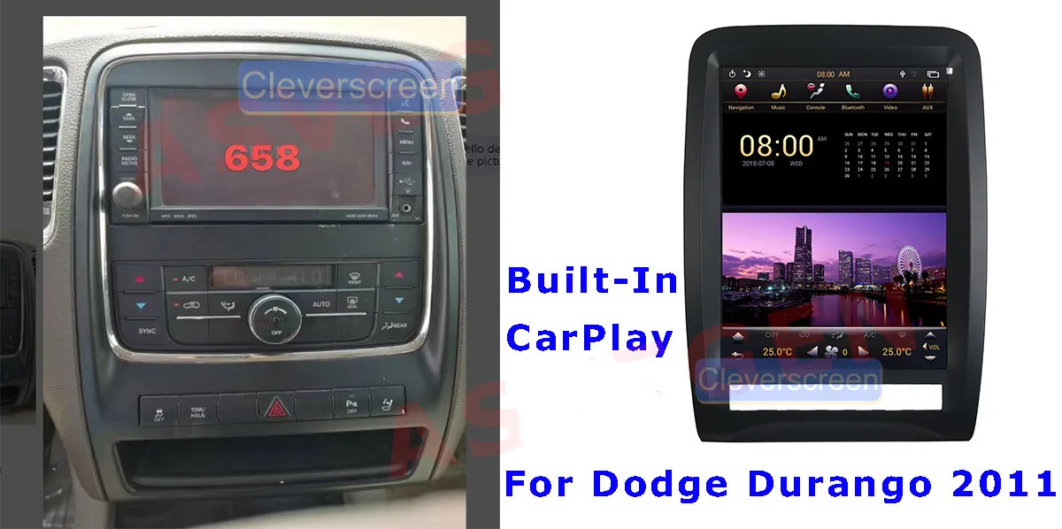 Tesla Vertical Screen Android 9 GPS Navigation Car Radio Stereo Player For Dodge Durango 2011