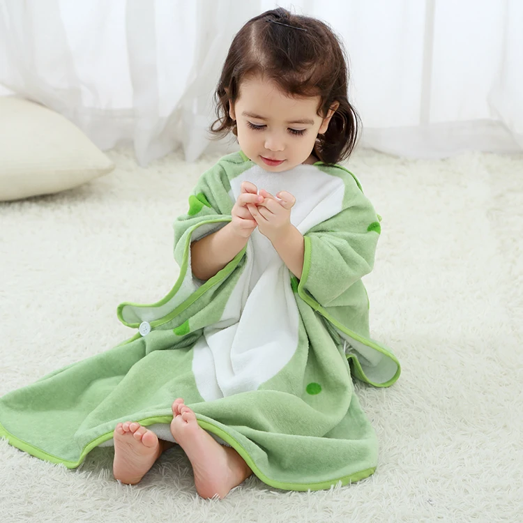 MICHLEY Wholesale Hooded Dinosaur Children Beach Towel