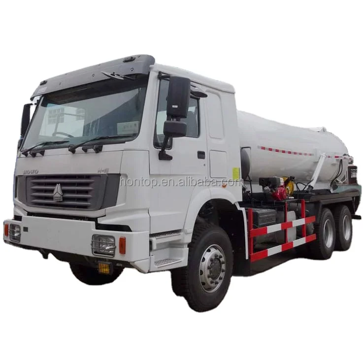 Sinotruk Howo 20m3 Waste Water Septic Vacuum Hose Tanker Truck Fecal Feces Sludge Sewage Suction Trucks Philippines