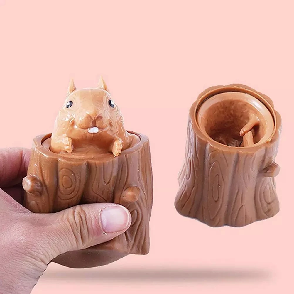 Cute Squirrel Cup Fidget Toys New 2021Funny Decompression Sensory Toys For Adult Kids Stress Reliever Toys Office Antistress