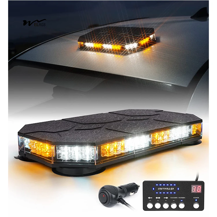 LED Rooftop Strobe Beacon Lights Bar w/Controller Magnetic waterproof Emergency Traffic Warning Flashing Plow Light