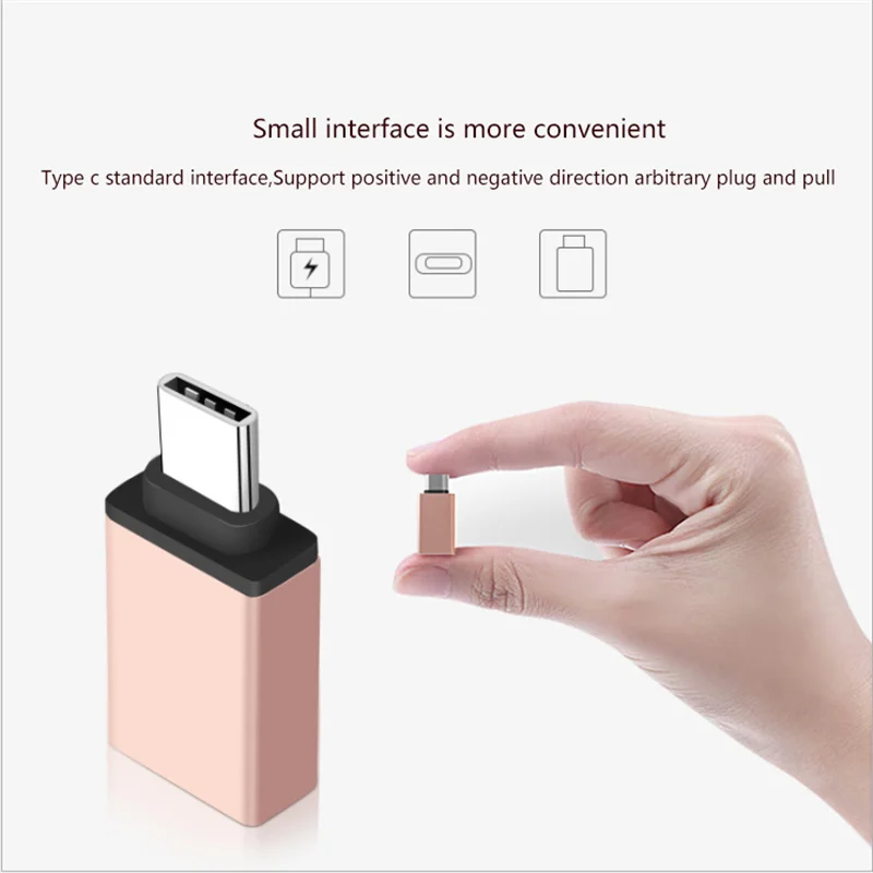 MINI Type C Converter USB 3.1 Male To USB 3.0 Female OTG Adapter Connector Metal Shell for cellphone notebook