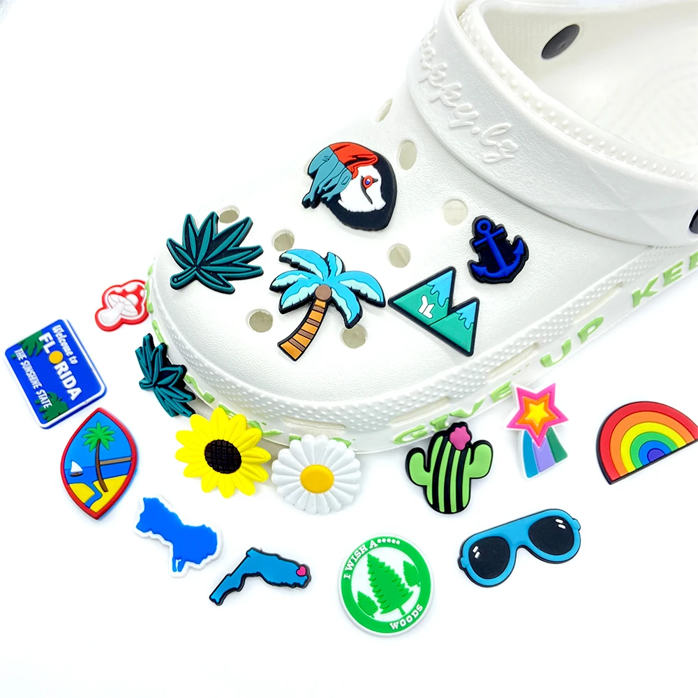 High-end new product rubber shoe charms designer croc pieces charms suitable for garden shoes