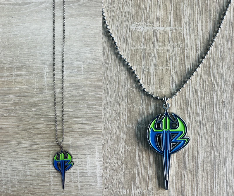 Purple silver with Chain Hardy Boyz Matt Jeff Hardy Pendant Necklace