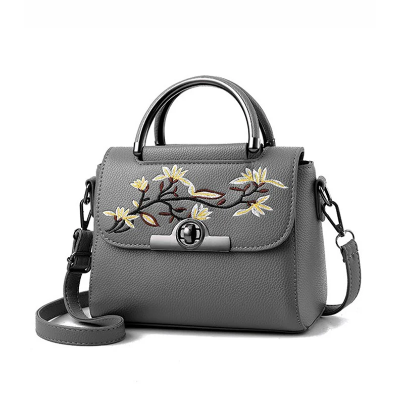 
Wholesale new fashion handbags ladies pu leather messenger bag embroidered hand bags for girls 