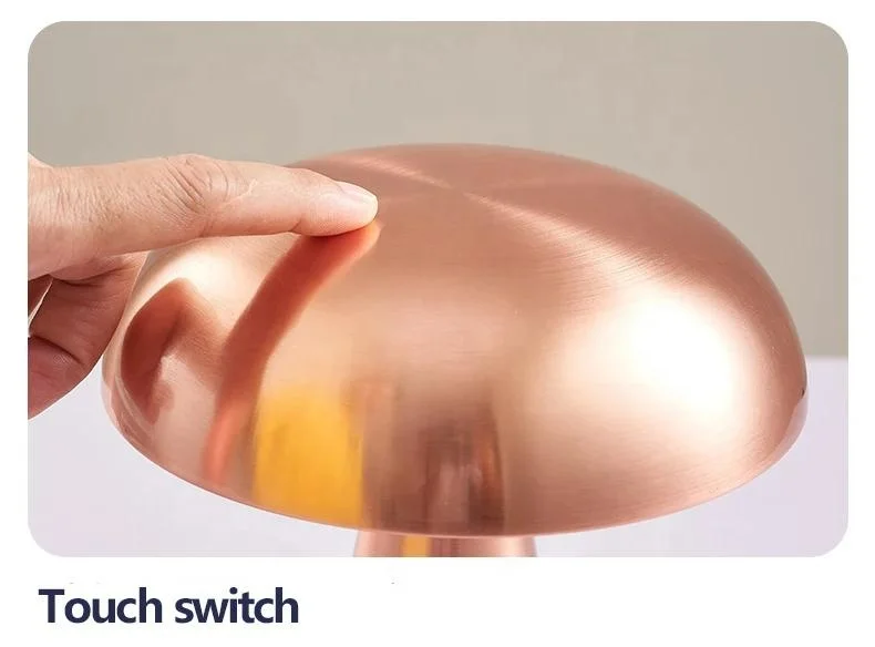 SML High Quality Cordless Mushroom Led Lamp  USB Charge Desk lamp Touch Control Light Mental mushroom light