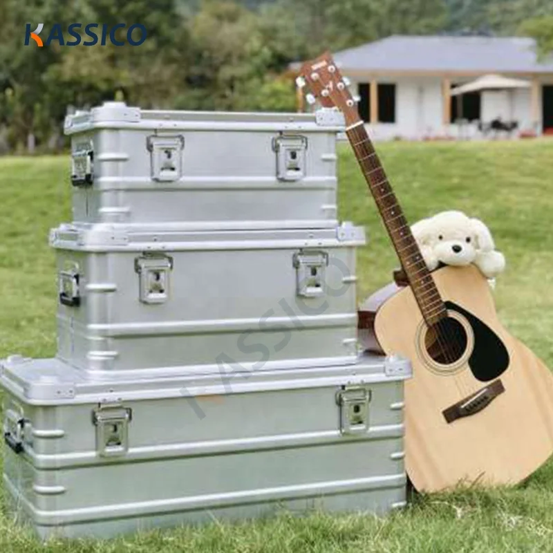 KASSICO Outdoor Aluminum Trunk Cargo Box Car Traveling Camping Adventure Storage Case