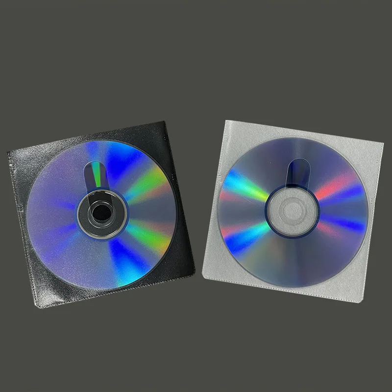 100PCS/Bag transparent Plastic single side CD DVD Disc holder sleeve