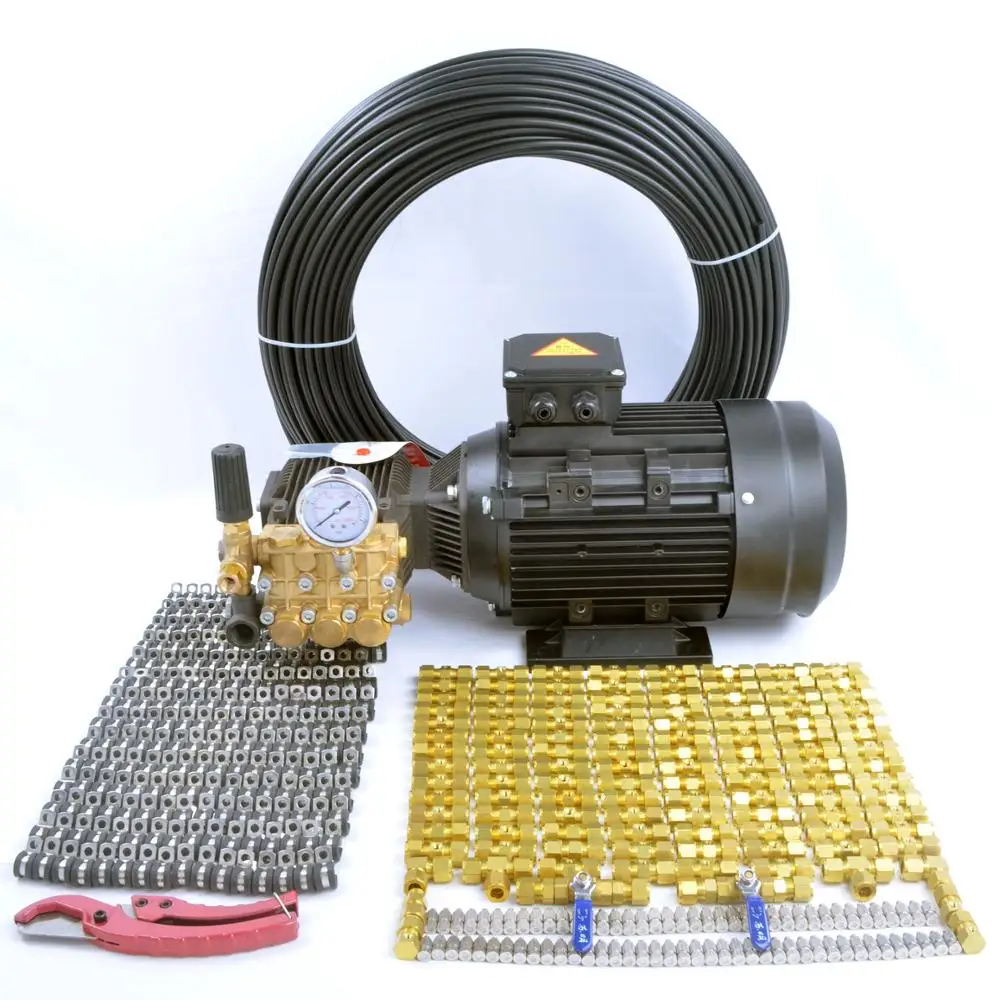 
1000PSI high pressure fog machine spray water misting system for restaurant greenhouse mushroom house outdoor poultry cooling 