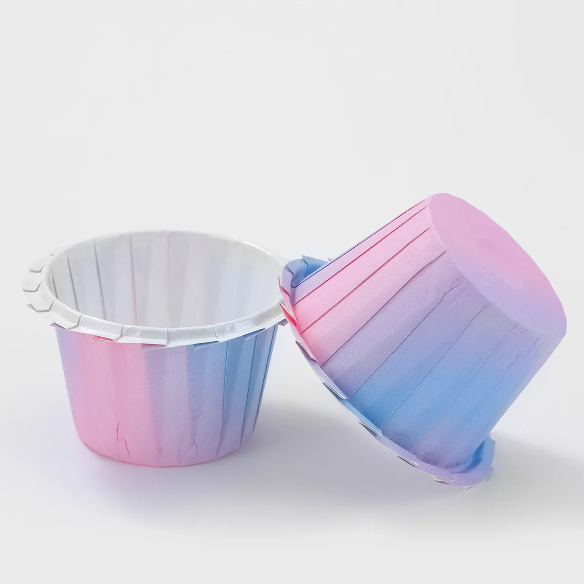 Gradient Cake Cups Mold Round Shaped Muffin Cupcake Liner Baking Molds DIY Kitchen Home Party Dessert Supplies