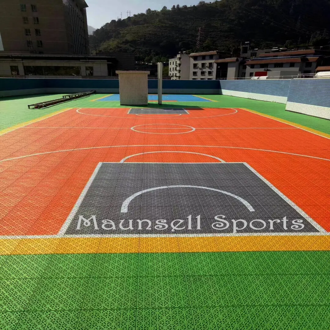 outdoor playground sports fields used plastic pp sports tiles floor