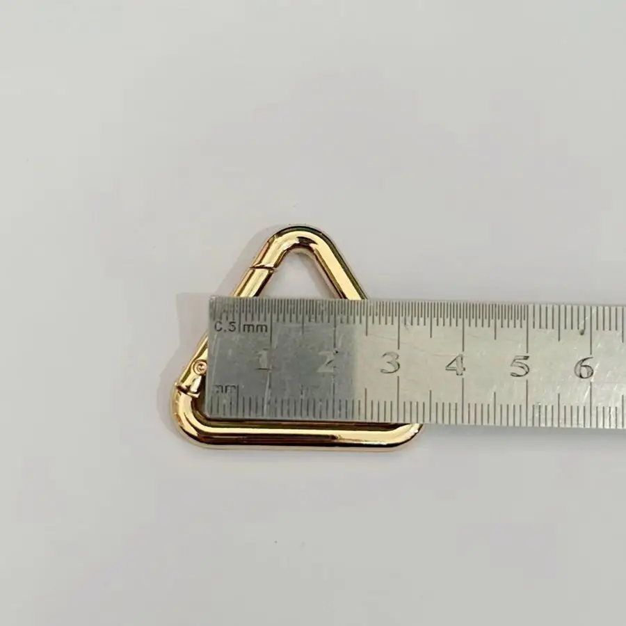 Wholesale  Zinc Alloy Metal triangle Spring Ring various size  Metal Key Hook Ring Lock For Purse Handle Handbag Hardware