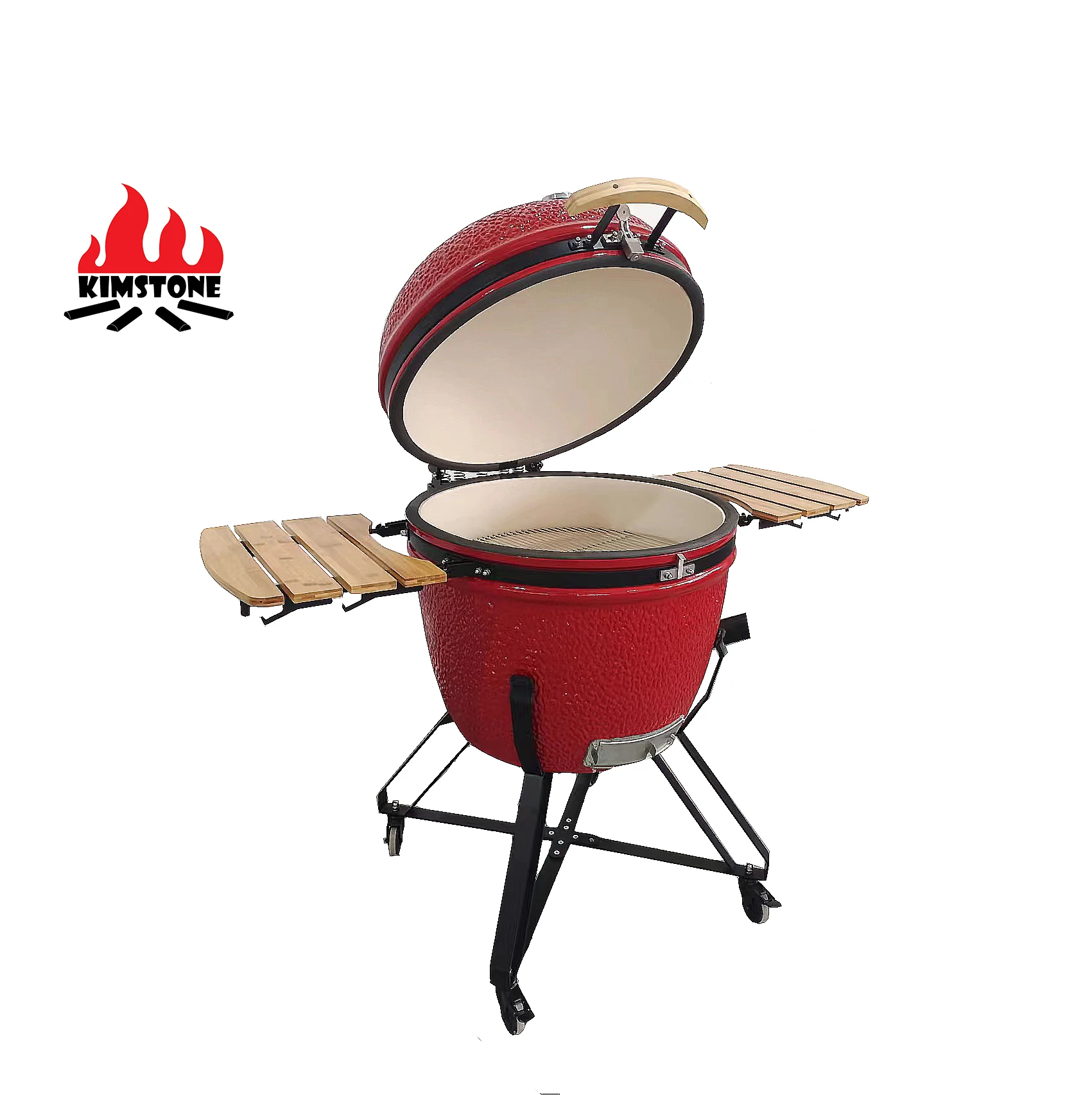 Kimstone 28 Inch Charcoal Grill Metal Kamado Grill With Pleasing And Attractive For Leisure Time