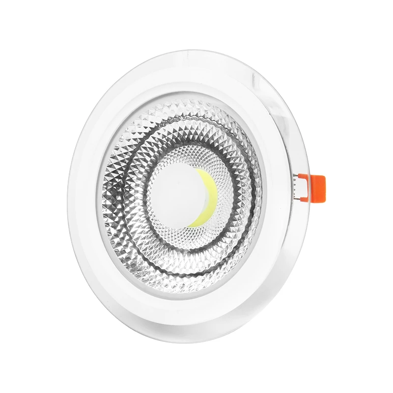 Round Type Hot Sales Glass Panel Lighting Indoor New Product Recessed COB AC175-265v 6w 10w 15w 20w 25w Led Panel Light