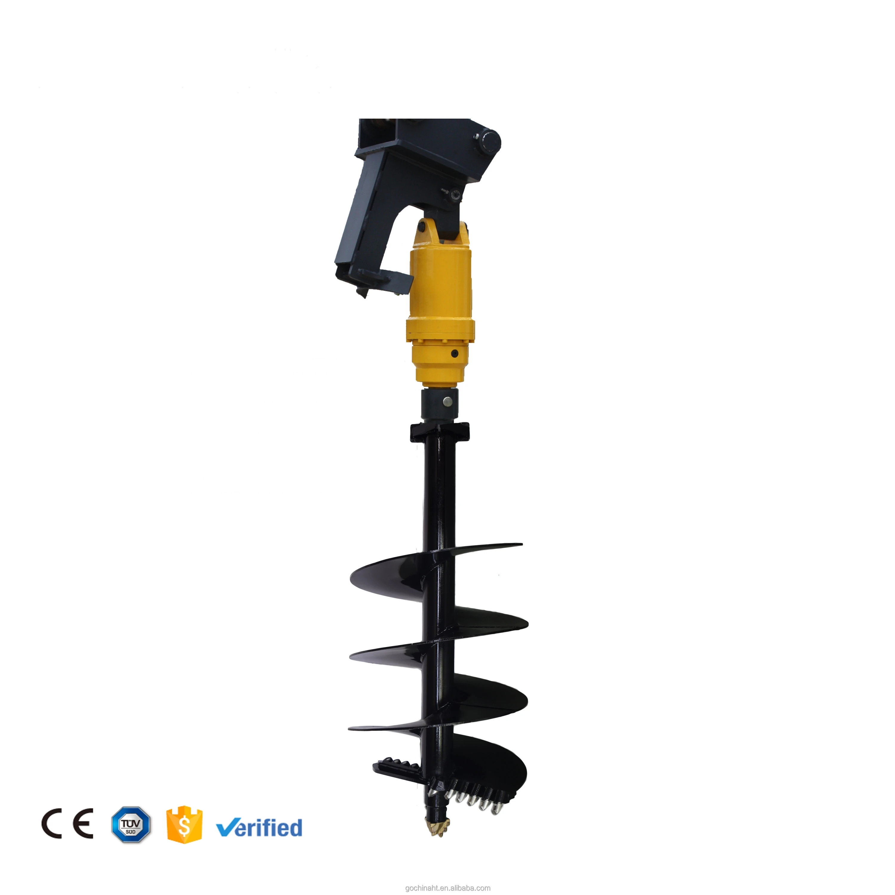 Hole digging machine excavator skid steer attachments hydraulic earth auger drill for Pd4 auger drive excavator