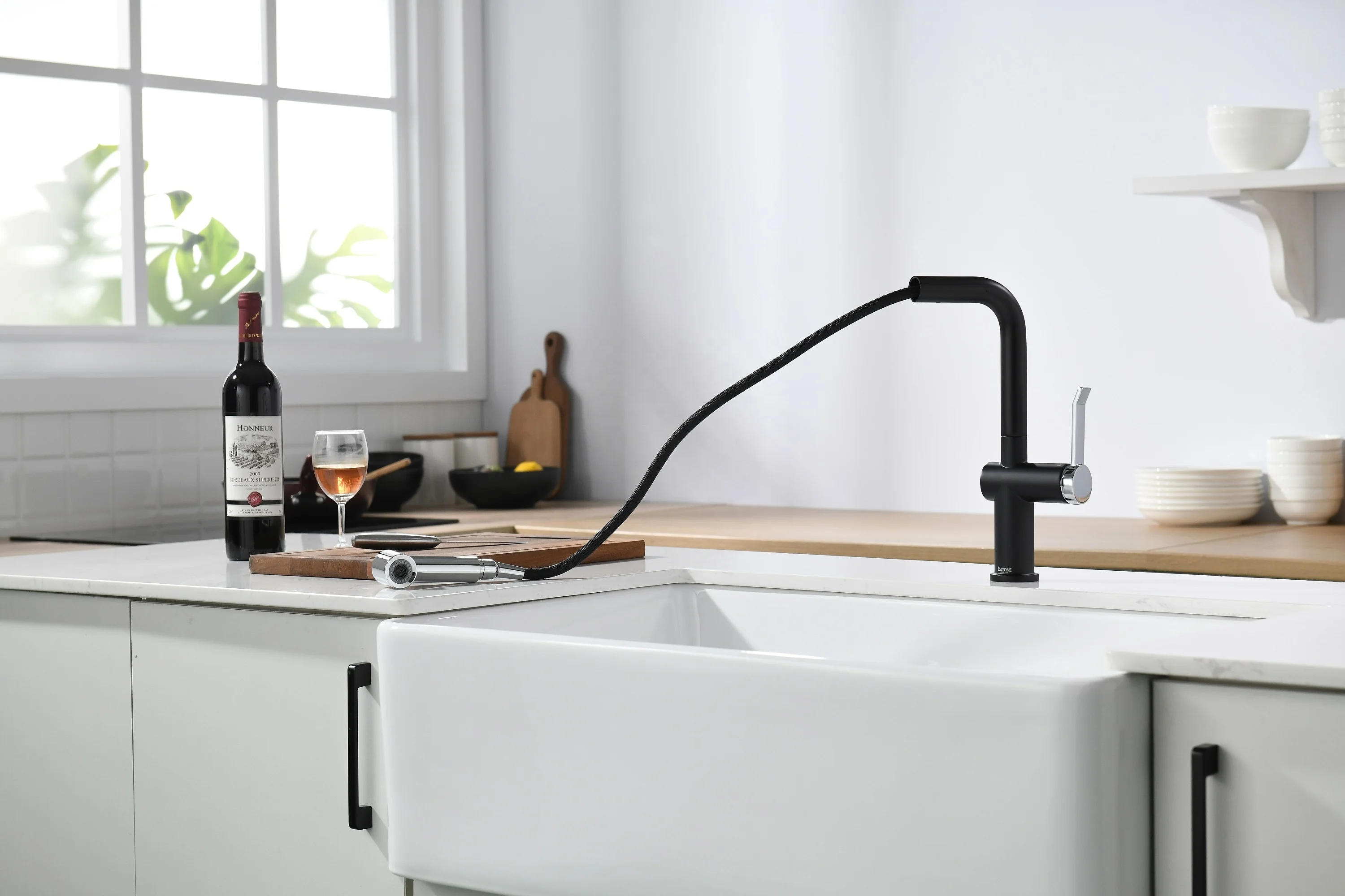 European Style Pull Out Kitchen Touch Faucet Black Kitchen Faucet Chrome Mixer Kitchen Faucet