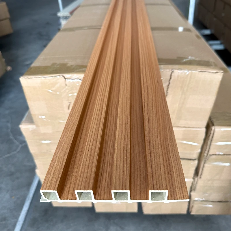 Деревянные зернистые ПВХ WPC внутренние рифленые стеновые панели дизайна