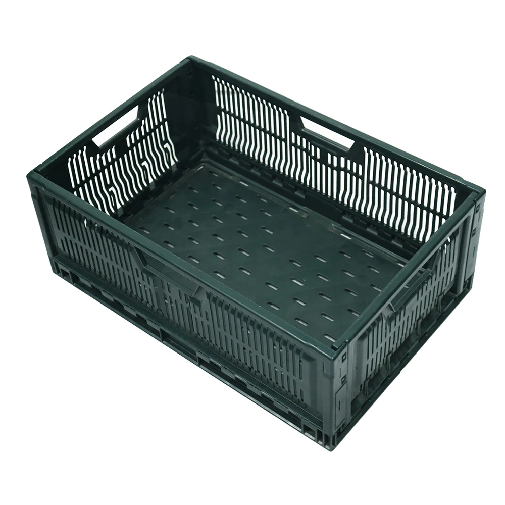 Manufacturer sales PP plastic Basket  heavy duty Stackable Custom size 600x400mm  Foldable crate