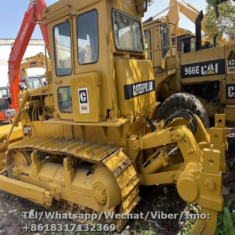 Used Cat Earthmoving Bulldozer Japan Made Caterpillar D5G D5M D6D Track Dozers with Straight Tilt Blade