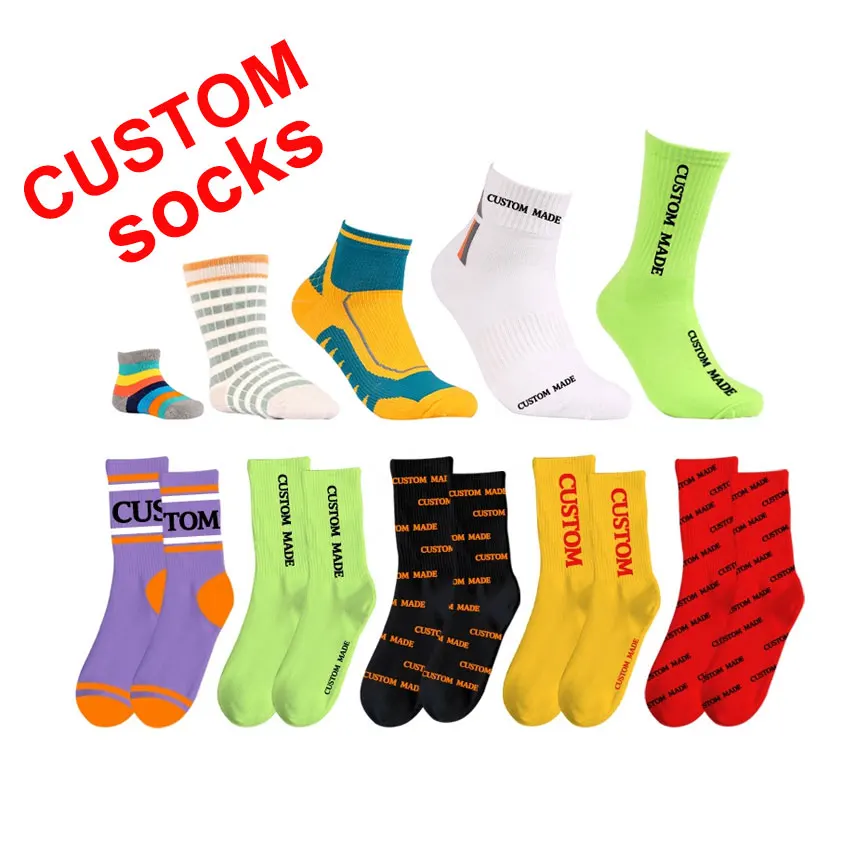 Socks manufacturer custom men crew cotton custom print socks with logo soft custom 3D printed jacquard fashion mens socks
