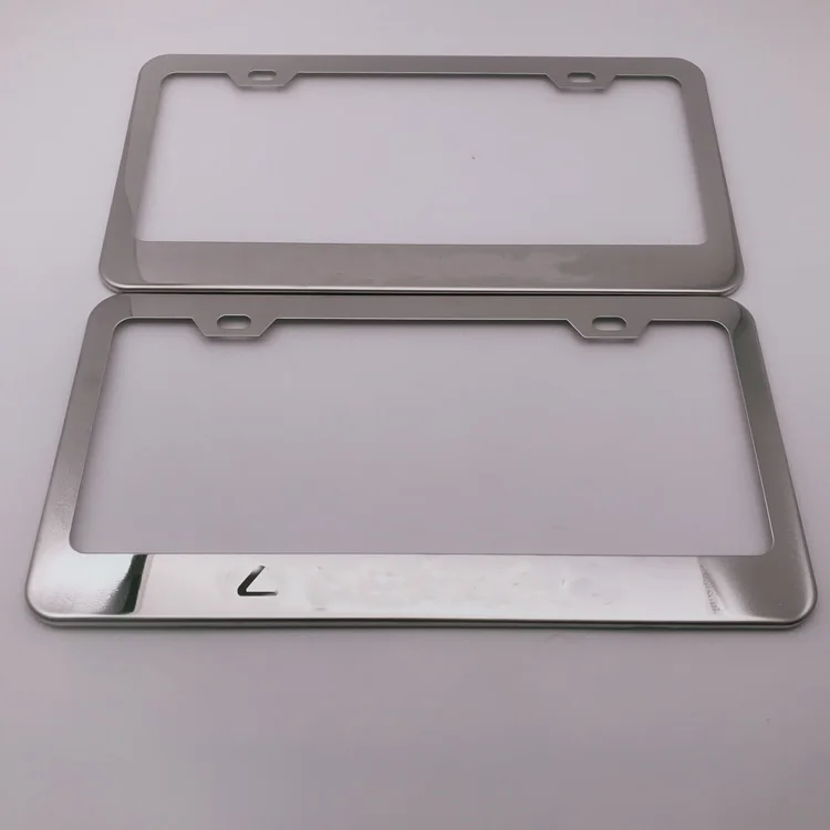 Chrome America Size Alloy Custom Logo Car License Plate Frame For Lexus