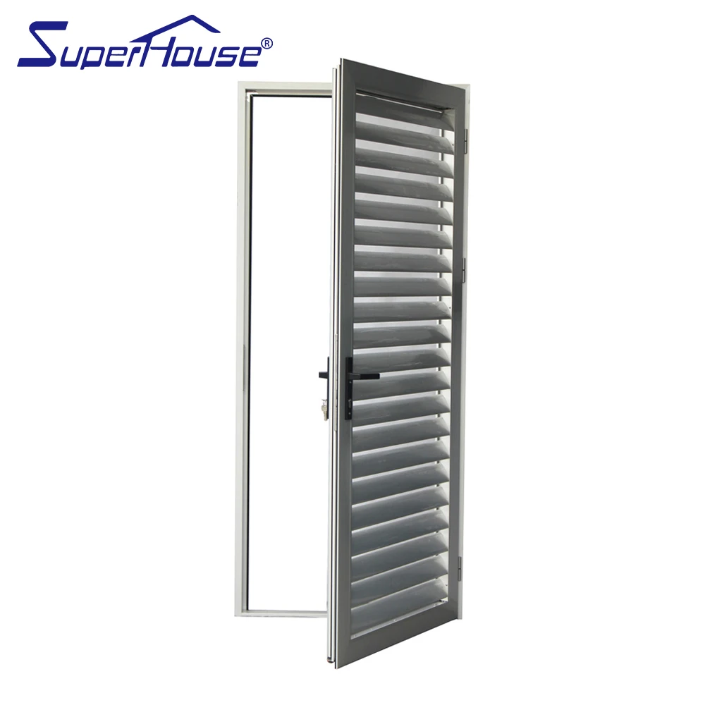 AS 2047 NFRC Standard Aluminum Louver  Hinged Door