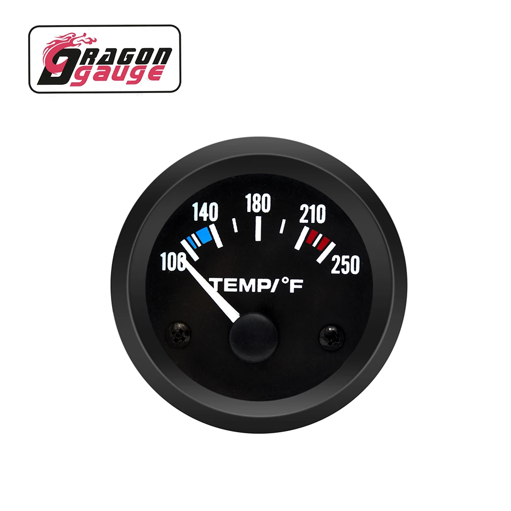 Dragongauge 52mm Universal Digital Car Motorcycle Pointer 250 F Water Temperature Gauge / Sensor Racing Meters (2011BB-F)