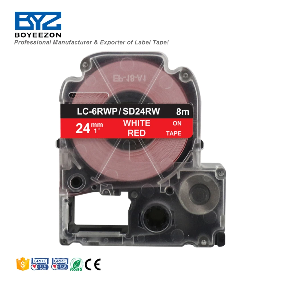 SD24RW LC-6RWP Совместимость запечатанных лент для EPSON белое золото на красном LW-600P/700/Z700/Z900/1000P