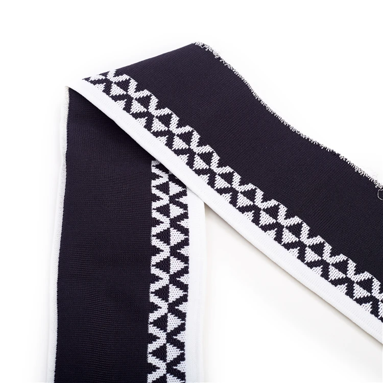 oeko tex fabric ribbed jersey tricot  rib fabric printed rib 4 way stretch fabric for jacket polo cuff hem collar