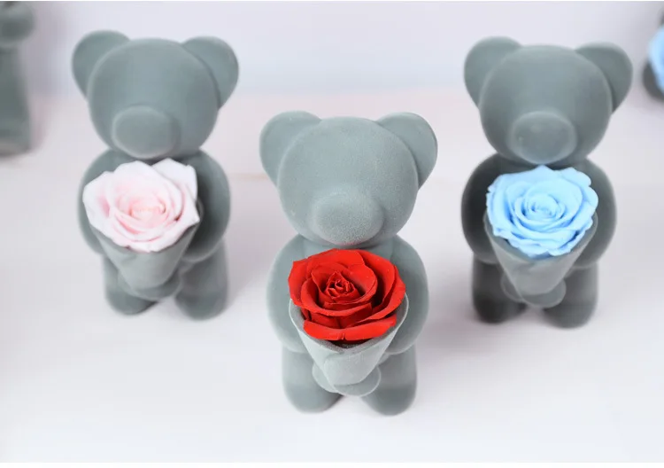 2019 Роза подарок на день Святого Валентина Мишка-роза мишка для девочек медведь плюшевые игрушки Подарочная коробка тедди