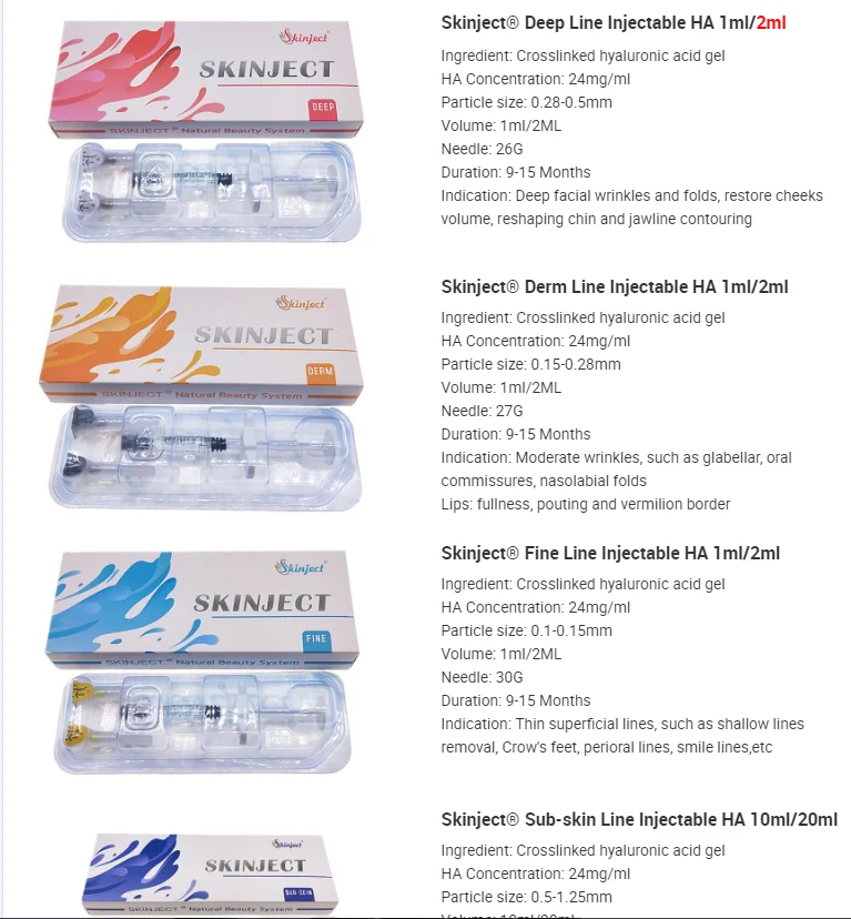 
2021 Skinject Dermal Filler Injection Hyaluronic Acid Injection For Breast 