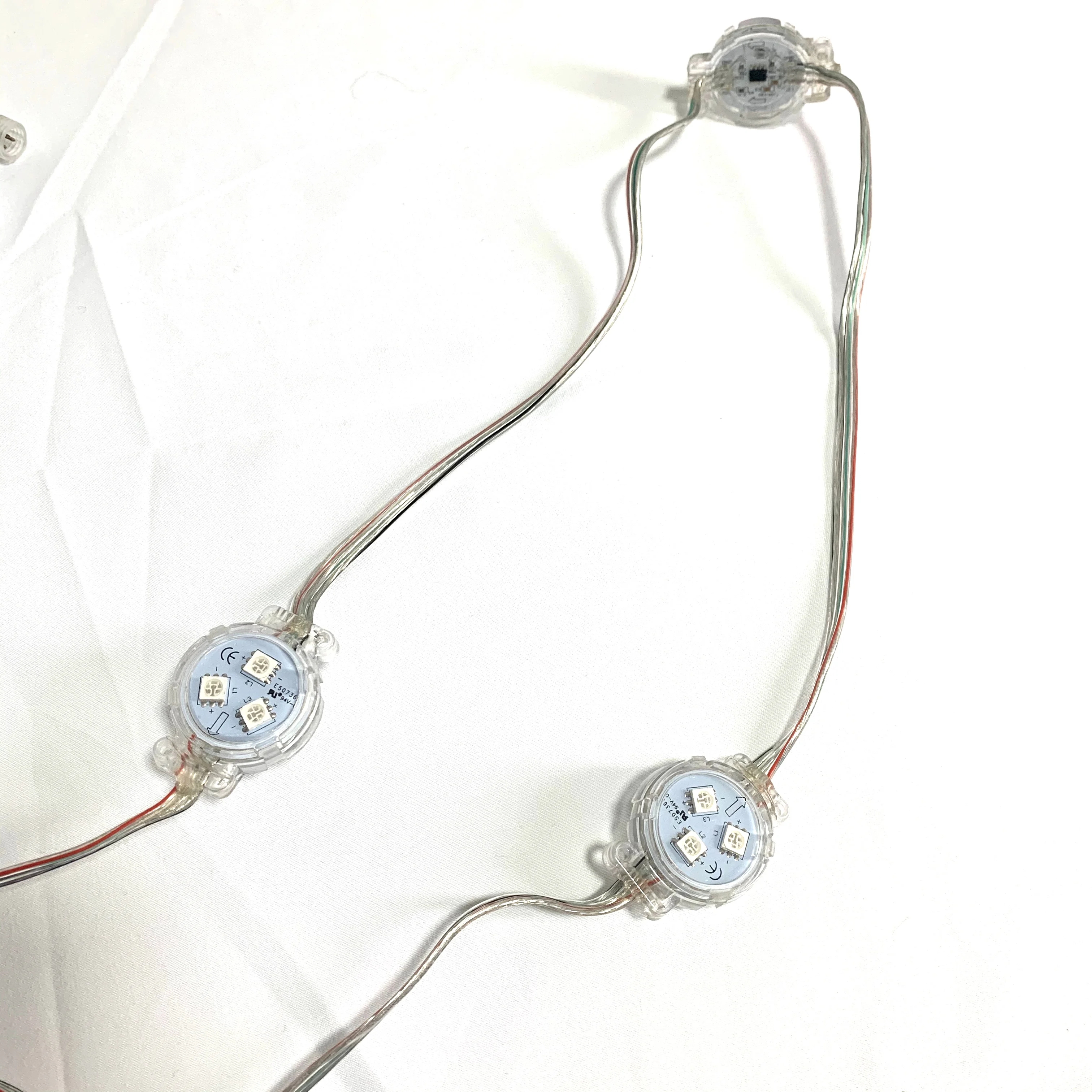 DC12V WS2811 26mm transparent cover LED Module Exposed Point Light 3 leds 5050 SMD RGB Chips led pixel waterproof IP68