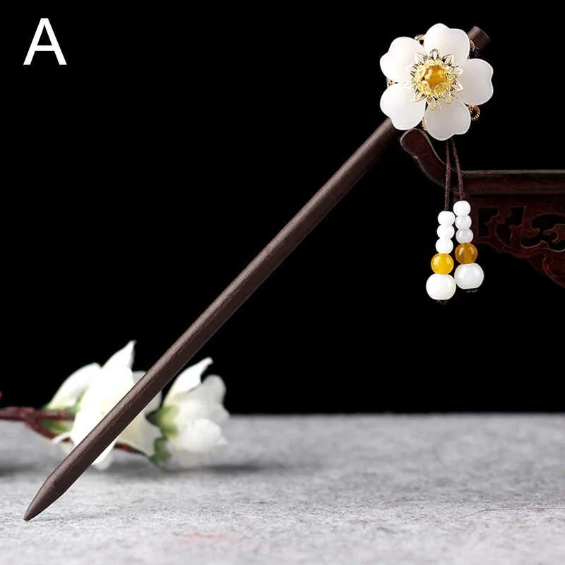 Girls Ornaments Jewelry Vintage China Wood Hairpin Women Ethnic Ancient Hairpin Female Headwear Hair Stick Wind