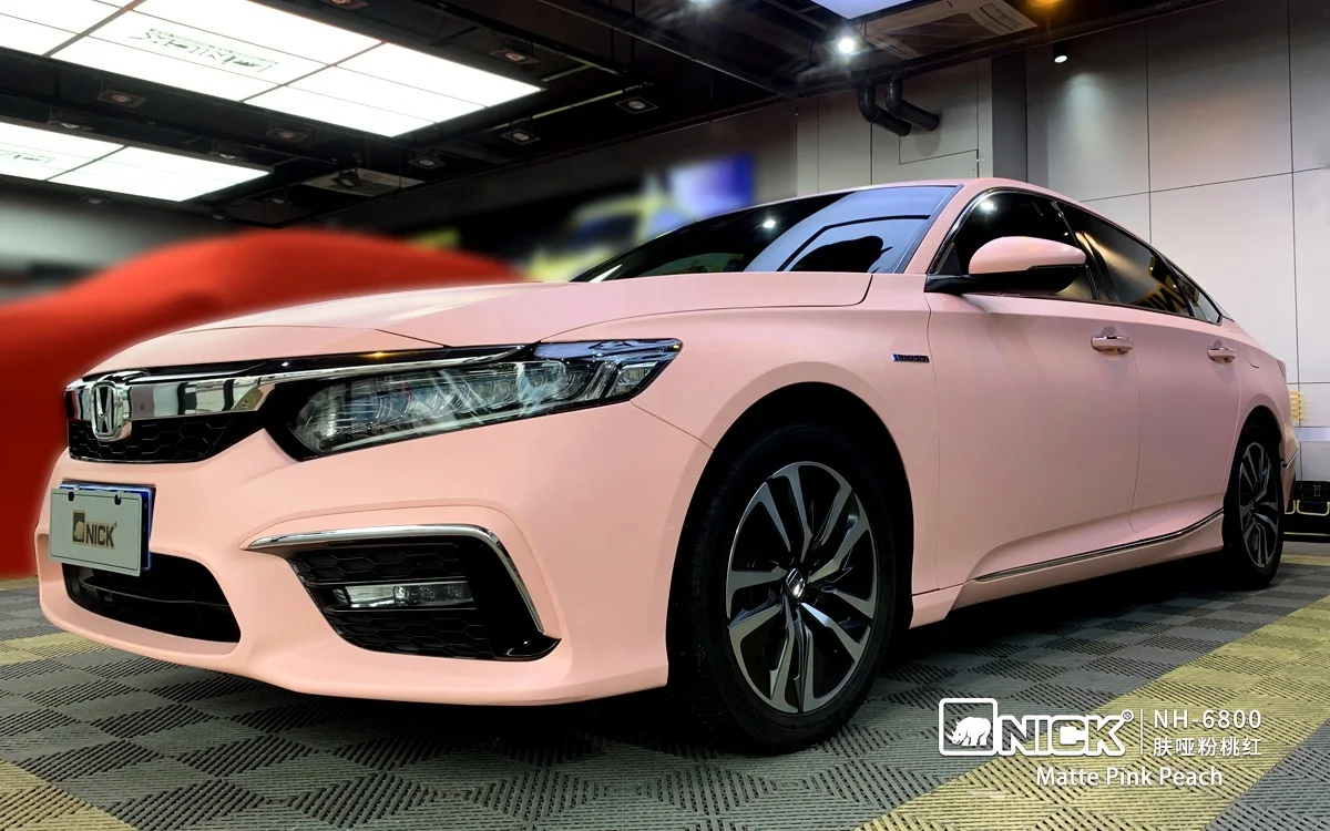 Cheapest Car Wraps Matte Pink Peach Vinil Automotriz PPF Color Holographic Film Stretch Wrap Film Matte Decorative Films