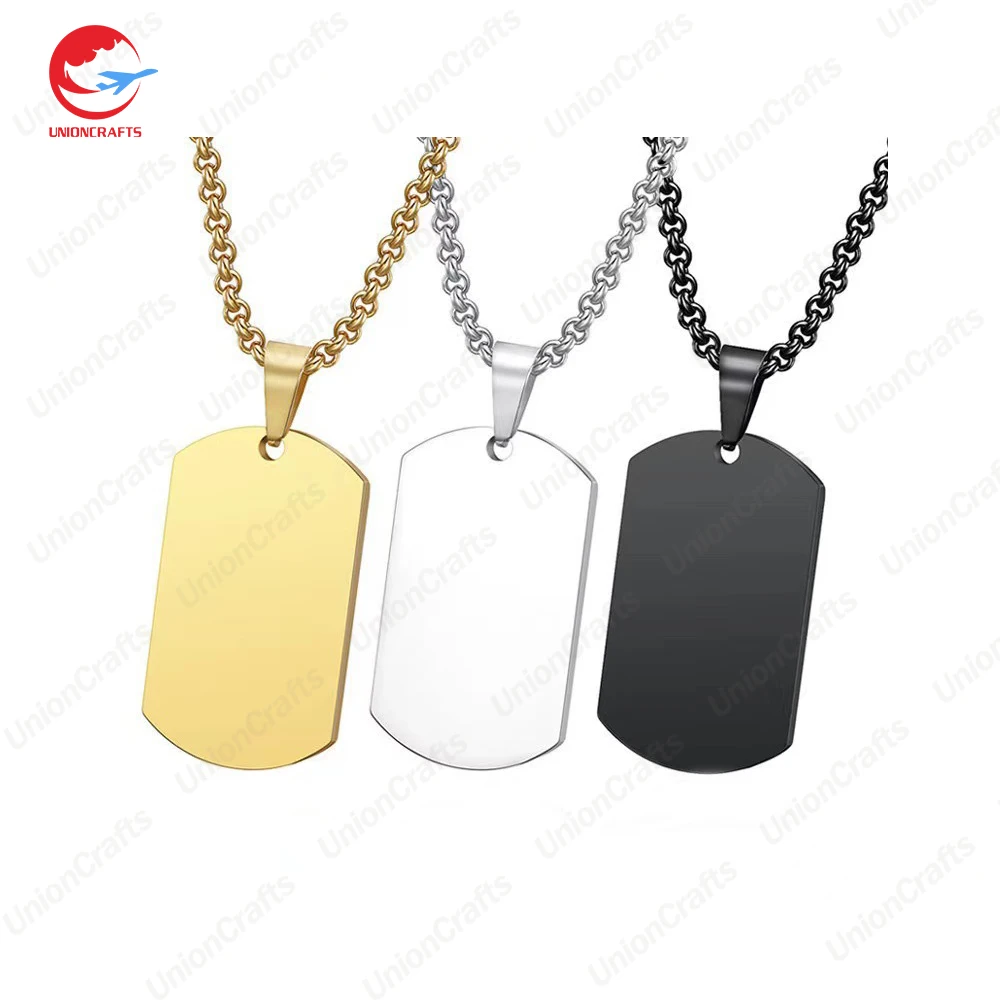 Cheap Customized Logo Personalized Necklace extender Chains Stainless Steel Engraved Cutting Blanks Dog Cat Pet Tags Necklace