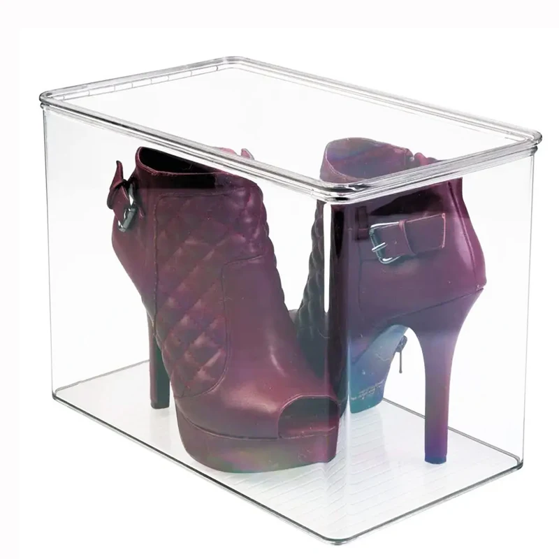 Multifunction transparent plastic shoe box Manufacturer,with Lids dustproof acrylic transparent shoe box